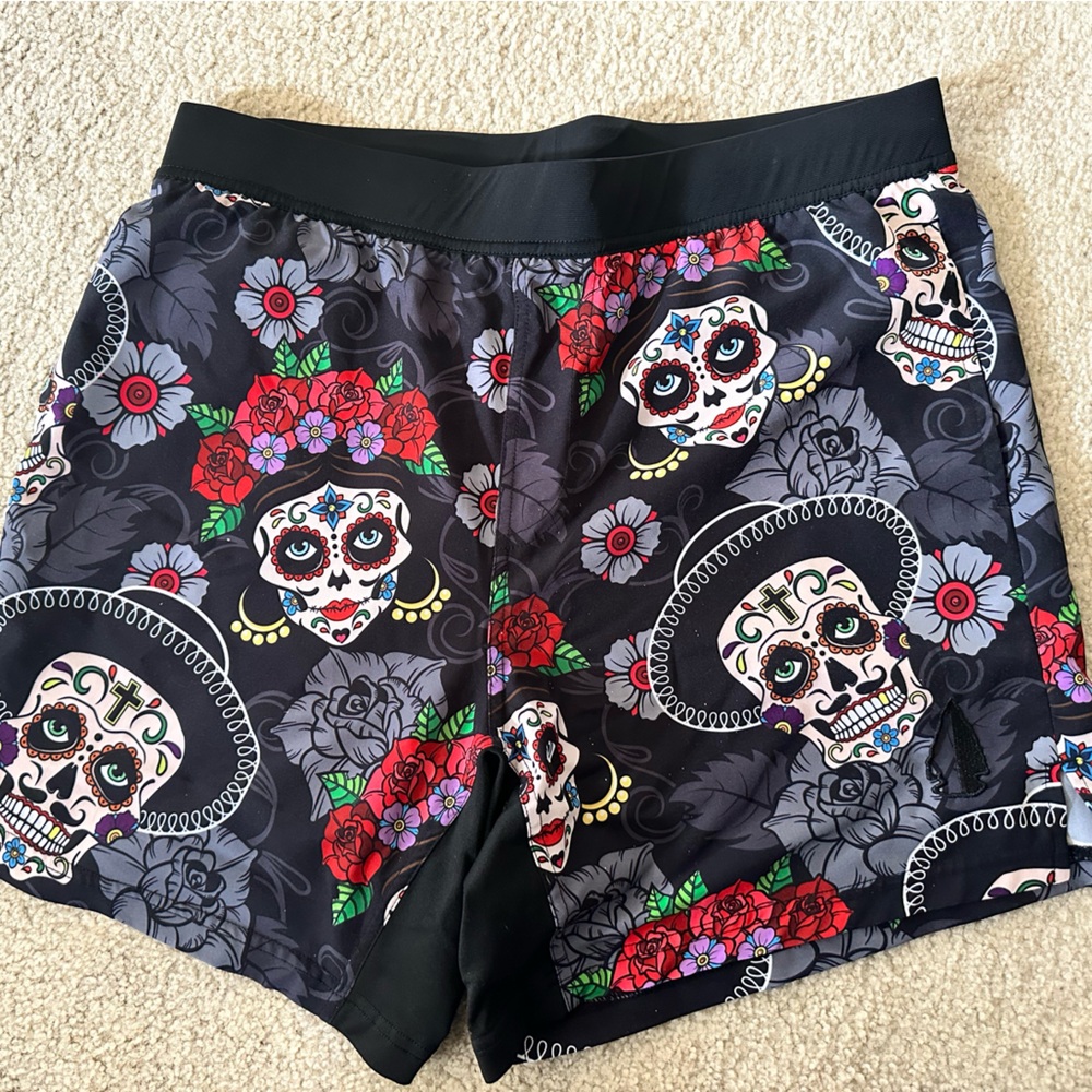 Tachuntfish Men’s Athletic Shorts - Dia De Los Muertos